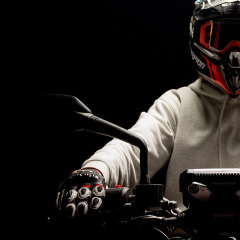 motorcycle rider portrait
