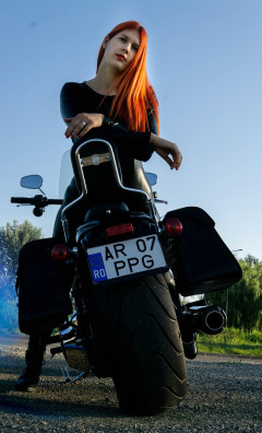 motorcycle rider portrait